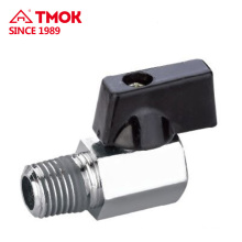 Full port forged brass chrome plated Sanitary DN10 mini ball valve with Male thread and low price